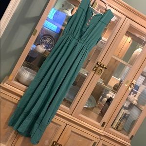 NWT sz L Matilda Jane -jade/turquoise  maxi dress